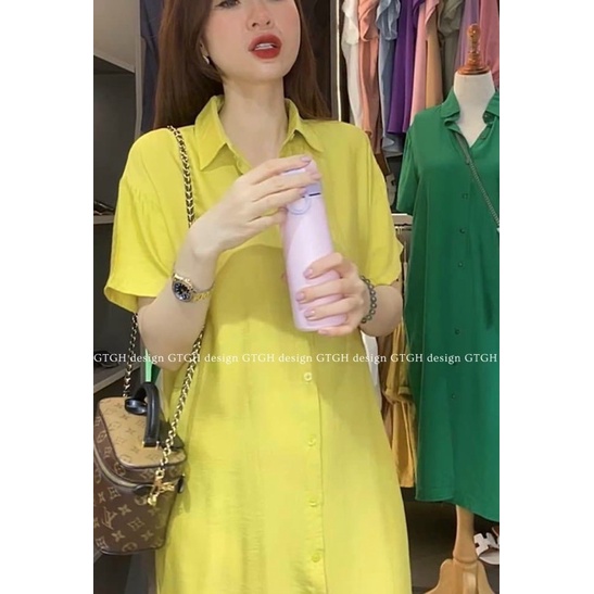 Váy sơmi đũi xuông