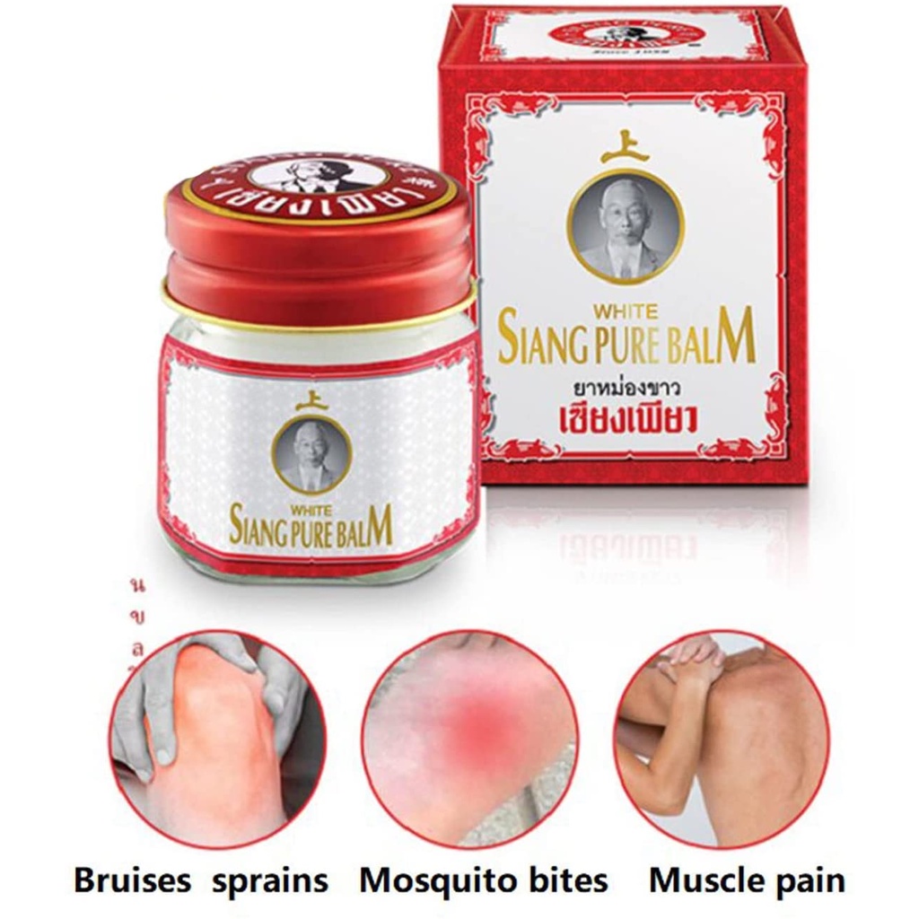 Dầu Cù Là Ông Già Siang Pure Balm 12g Giảm Đau, Tê Nhức, Cảm Cúm Thái Lan