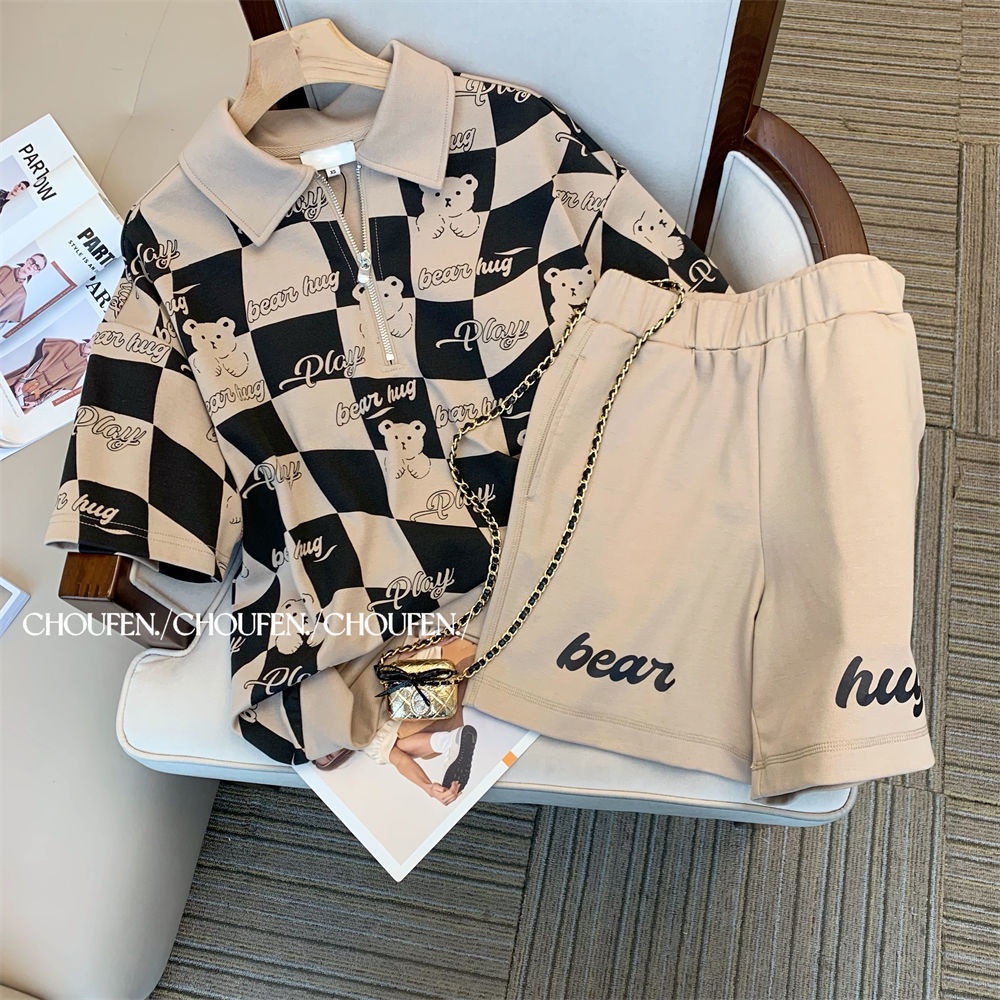 Bộ đồ ngắn thể thao mùa hè giản dị dễ thương cho nữ