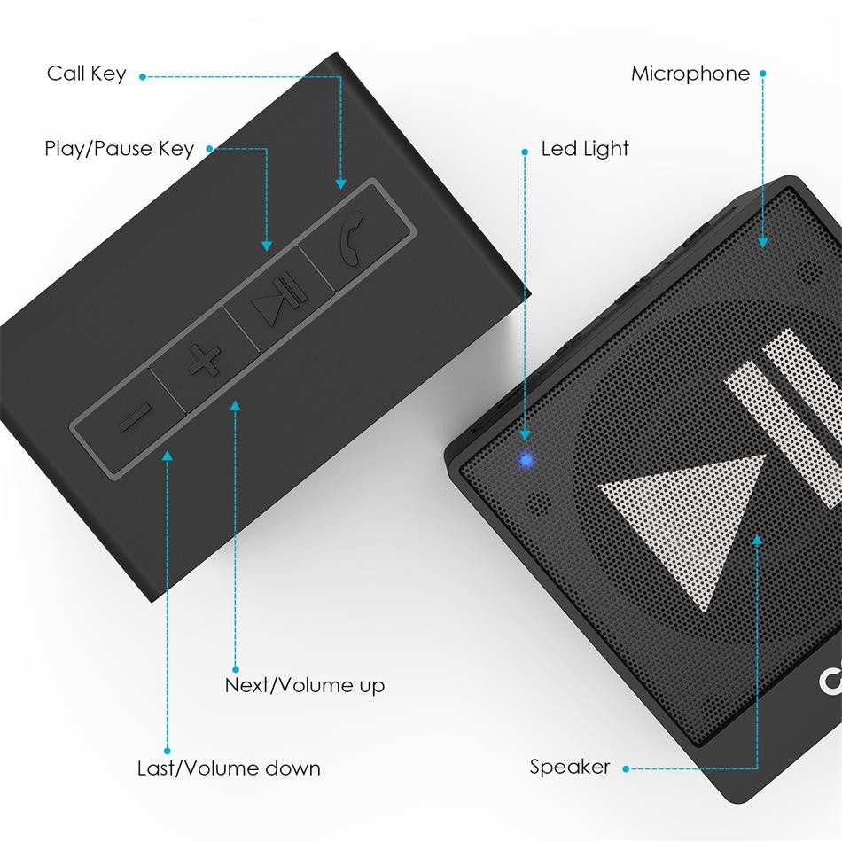 [Mã ELHACE giảm 4% đơn 300K] Loa Bluetooth v4.1 siêu bass chính hãng CRDC S107 5W