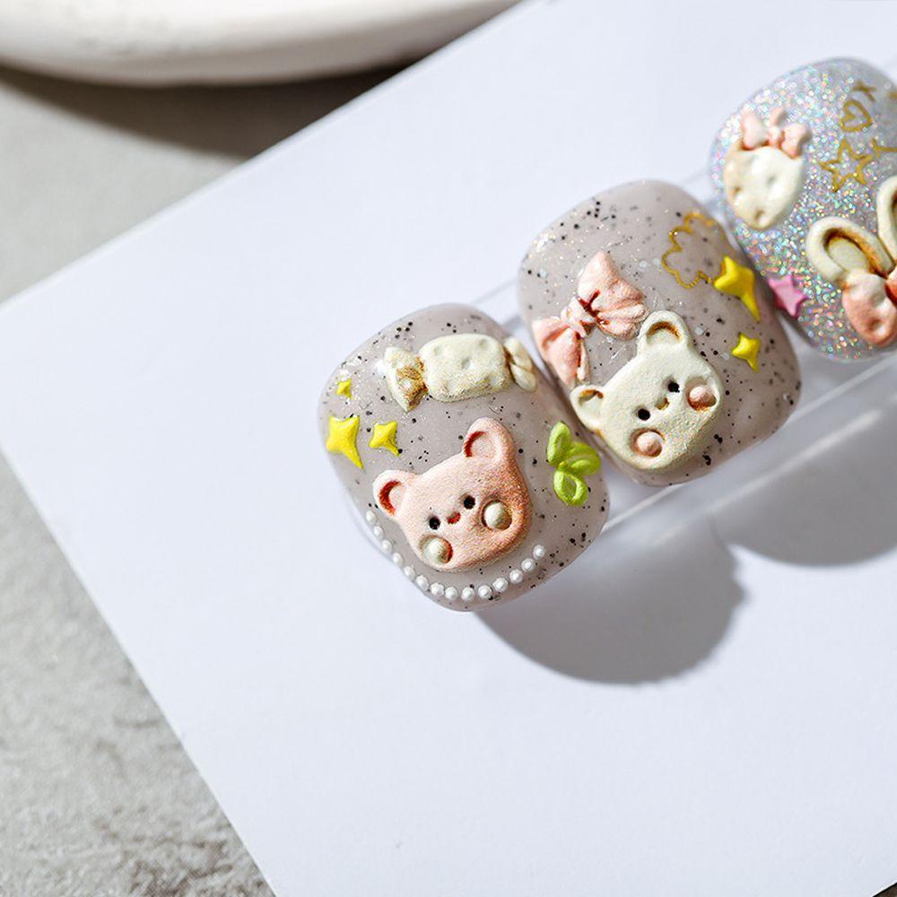 [Hàng mới về] Miếng dán trang trí móng 3D hình nơ dễ thương đáng yêu