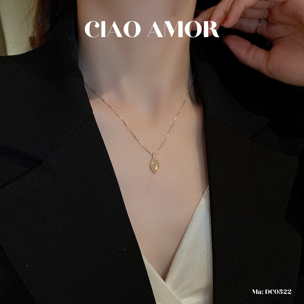 Dây chuyền, Vòng cổ nữ lá mảnh đơn giản thành lịch Trang sức Ciao Amor - DC0522