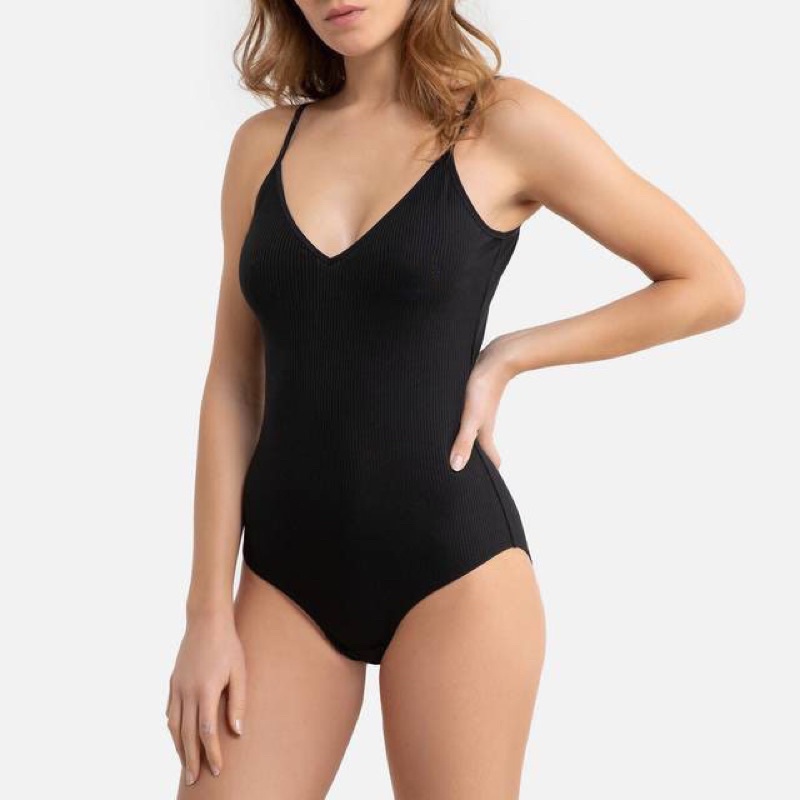 Swimsuit Đồ Bơi Liền Thân LA REDOUTE Hàng Xuất Xịn Màu Đen Chất Gân Cao Cấp Size 40
