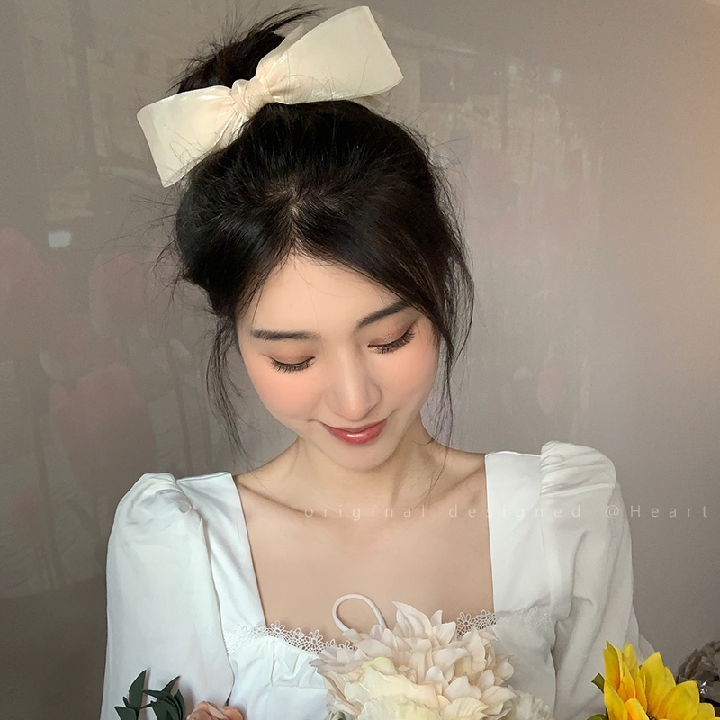 Kẹp Tóc Nơ Lưới Tinh Tế Thời Trang Hàn Quốc Cho Bé Gái