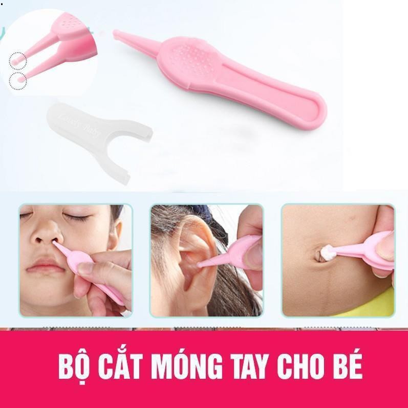 Combo Bộ Cắt Móng Tay Hình Viên Thuốc; Dụng Cụ Lấy Ráy Tai Có Đèn