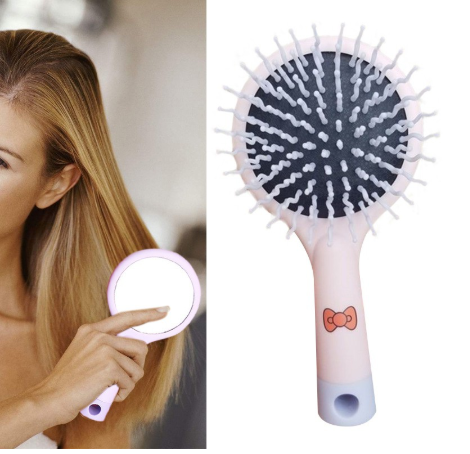 Lược Chải Tóc Mát Xa Da Đầu Chống Tĩnh Điện Kiêm Gương Tiện Dụng