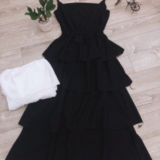 Váy dây xếp li tầng bo chun