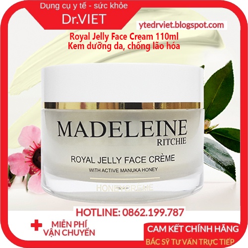 Kem dưỡng da, chống lão hóa Royal Jelly Face Cream 110ml - kem dưỡng ẩm cao cấp không nhờn, dễ hấp thu