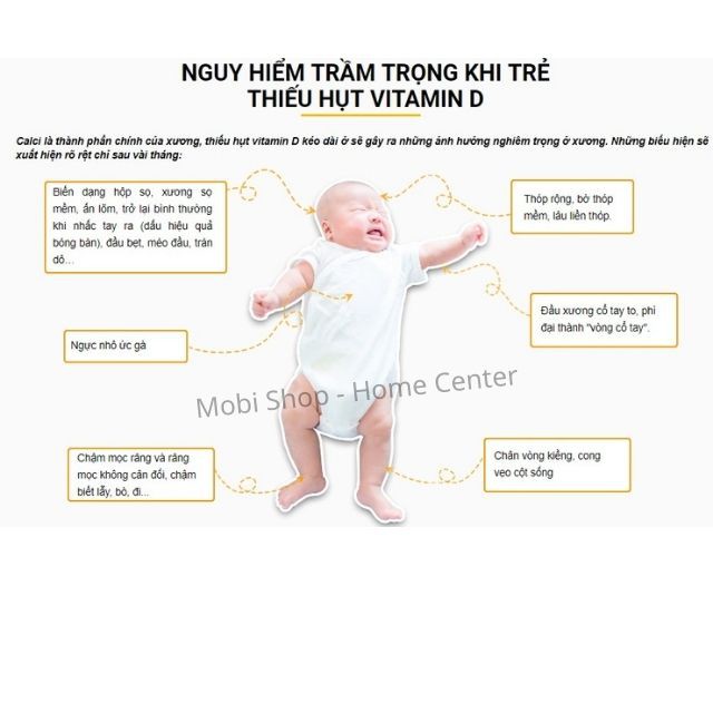 Vitamin D3 BON 200.000 UI, Chống Còi Xương, Loại Dùng 1 Lần, Bổ Sung Canxi Cho Bé 1 2 3 4 5 6