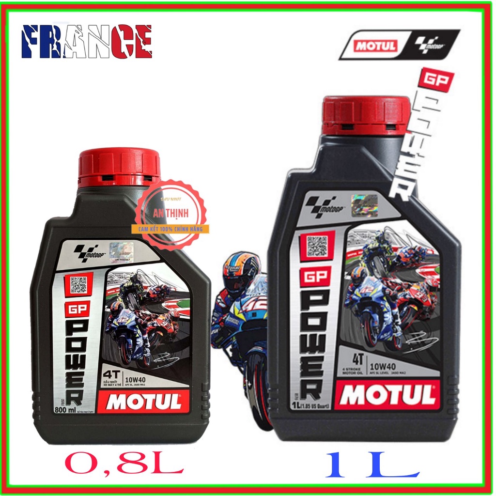 Nhớt Xe Số MOTUL GB POWER 4T 10W40 MA2 800ML Và 1000ML, Tem QR Chống Giả, Tem Hiệp Hội GB