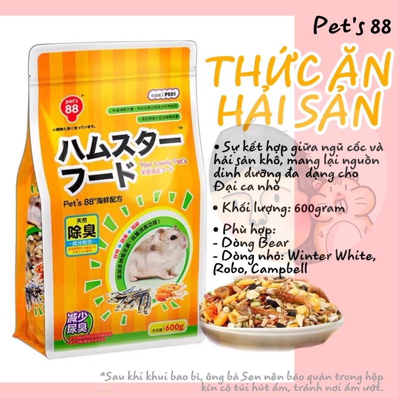 Thức ăn Hải sản Pet's 88 của Nhật dành cho Hamster