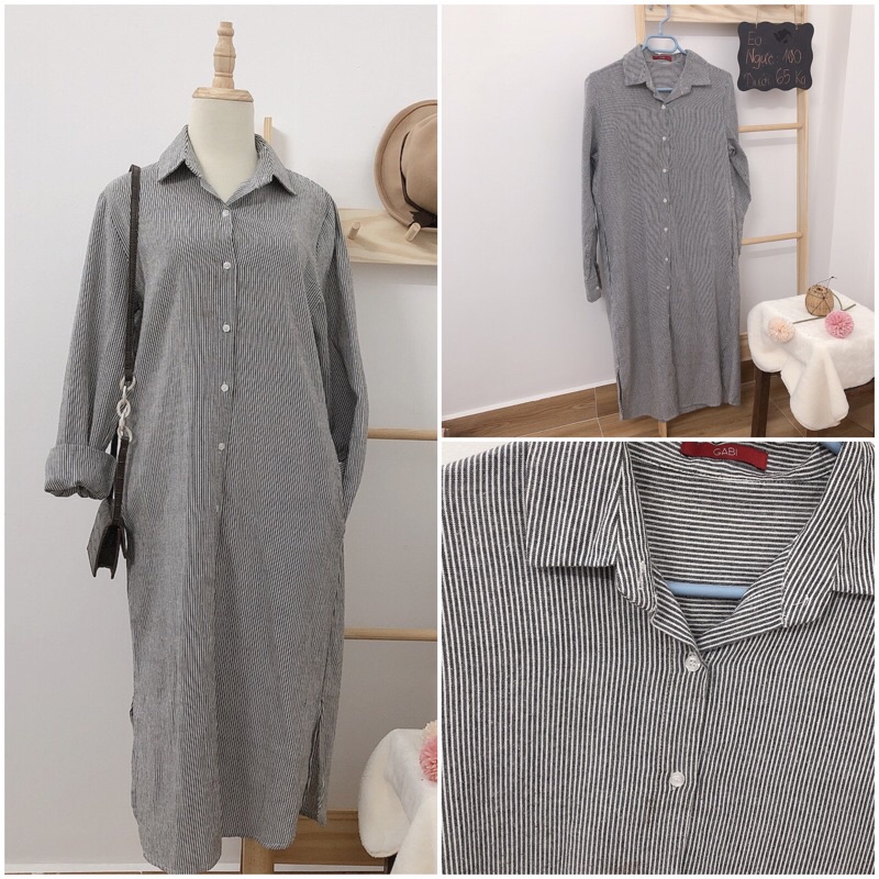 Đầm sơ mi sơvin Ulzzang dưới 60 kg