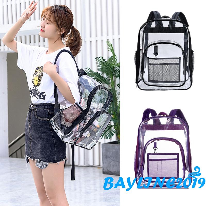 Balo đi học an toàn bằng PVC trong suốt nhiều ngăn