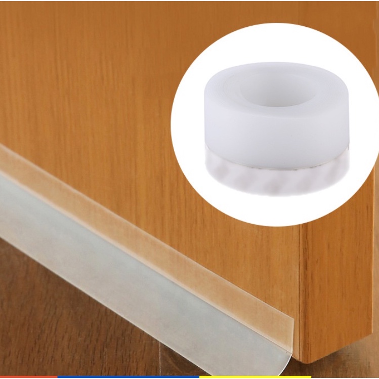 Cuộn dây dài 1m dán cửa chống bụi tiện dụng màu trắng, xám giao ngẫu nhiên