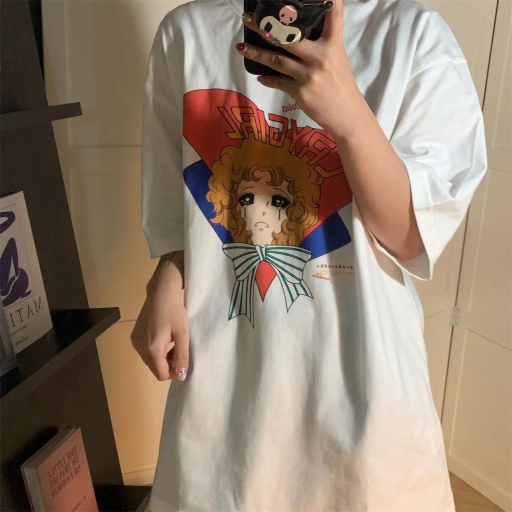 NRVP Áo Thun 100% Cotton Tay Ngắn Dáng Rộng Thời Trang Hàn Quốc Cho Nữ