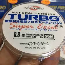 Dây thẻo câu đài fluoro carbon Turbo 50 mét