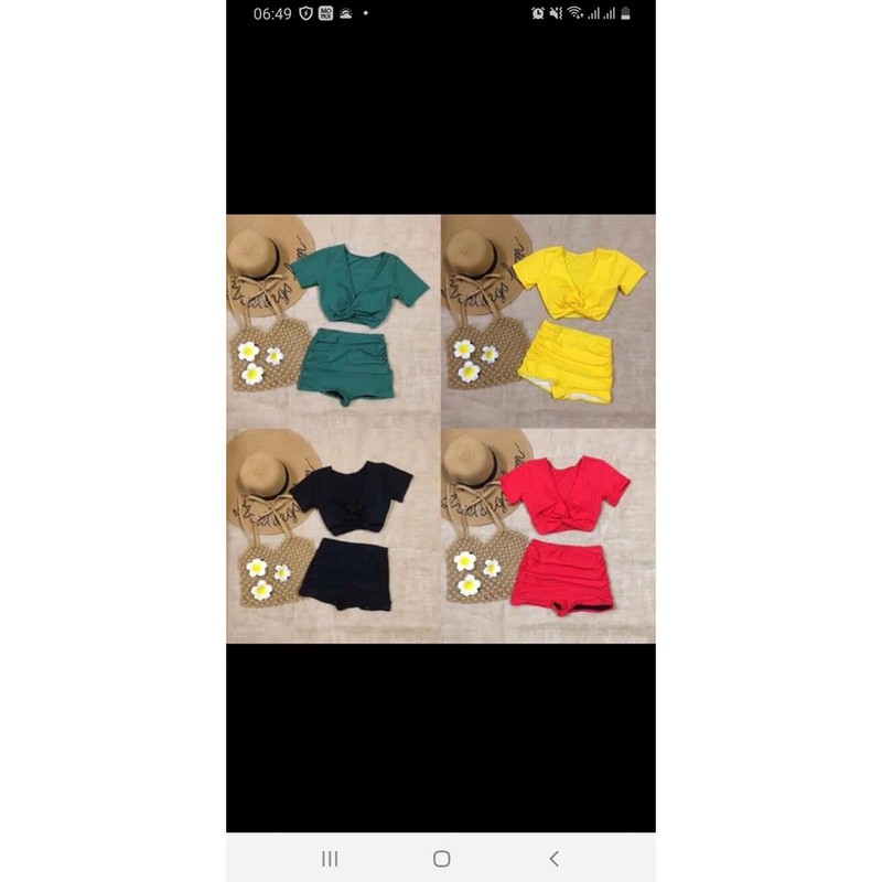 BiKiNi quần nhún   áo cọc tay [ Hình Thât]