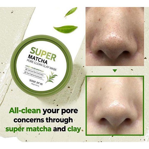 Mặt Nạ Đất Sét Trà Xanh Some By Mi Super Matcha Pore Clean Clay Mask 100g