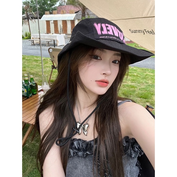 Nón Bucket Nhanh Khô In Chữ Thời Trang Mùa Hè Dành Cho Nữ