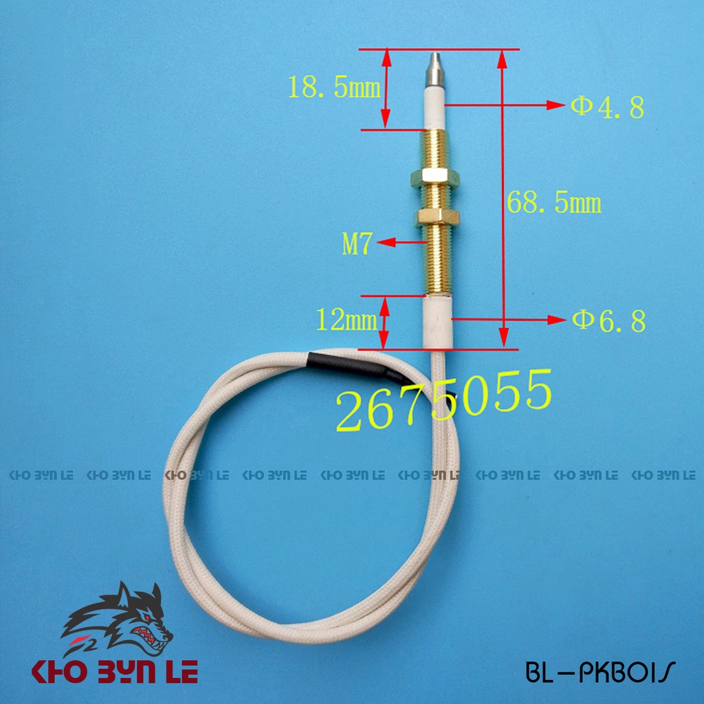 Dây sứ / Kim sứ đánh lửa, cảm ứng bếp gas âm dương [đa năng]