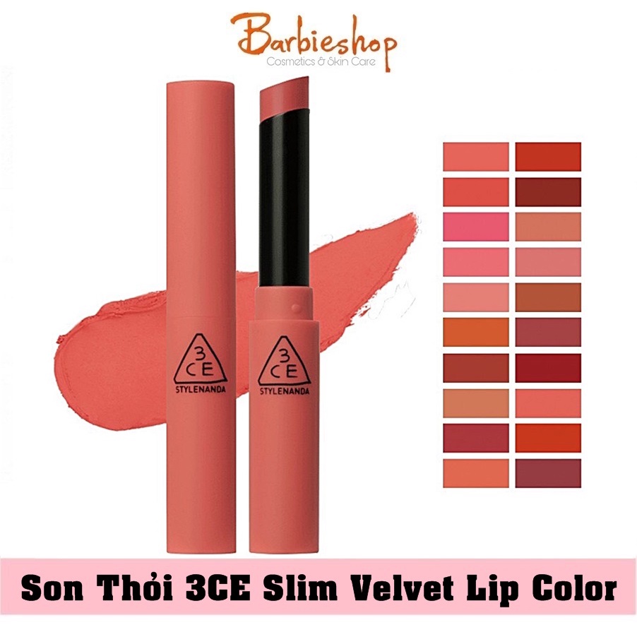Son Thỏi Lì 3CE Slim Velvet Lip Color 3.2g (Vỏ Mới)