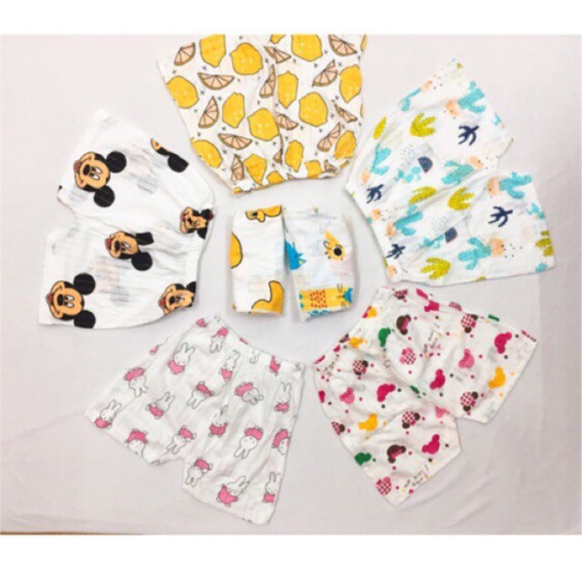 Quần đùi cotton giấy MÁT MỊN cho bé ( set 10 chiếc )