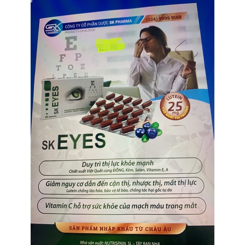 Viên Uống Bổ Mắt SK Eyes Hộp 30 Viên