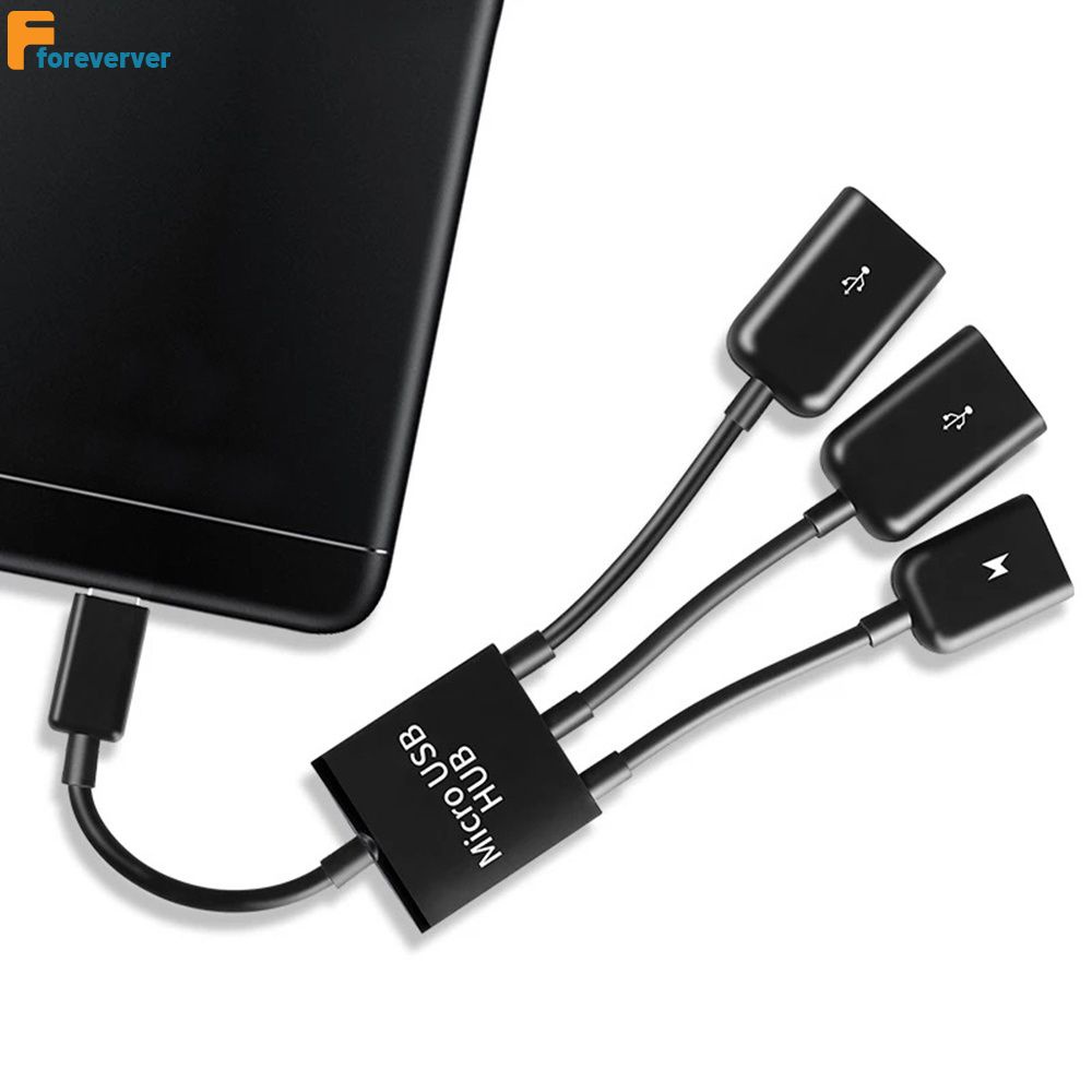 Dây Cáp Chuyển Đổi Bàn Phím Và Chuột OTG 3 Trong 1 Dành Cho Android Tablet DELI