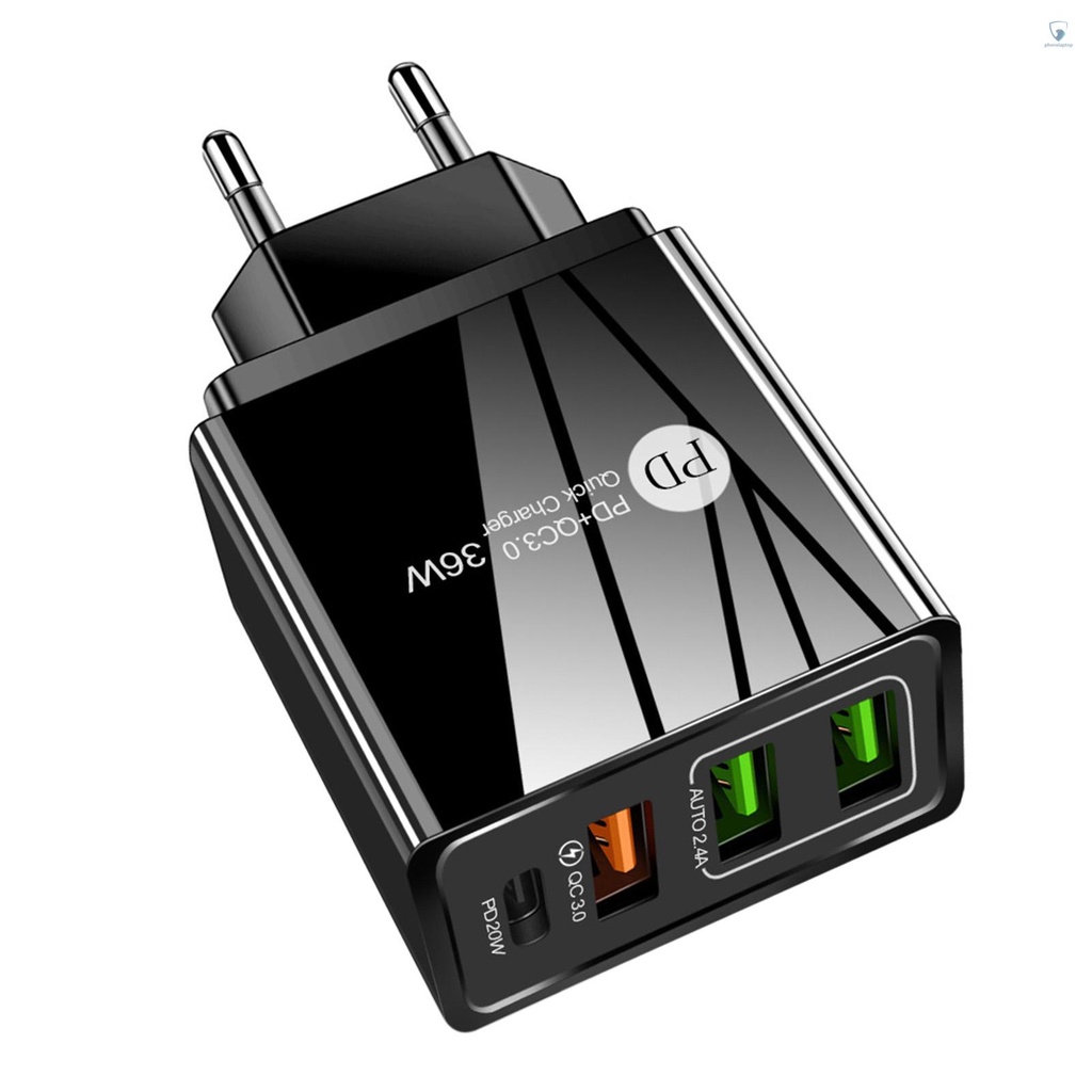 Thiết Bị Chuyển Đổi Sạc Nhanh 36W PD Với 3 Cổng USB