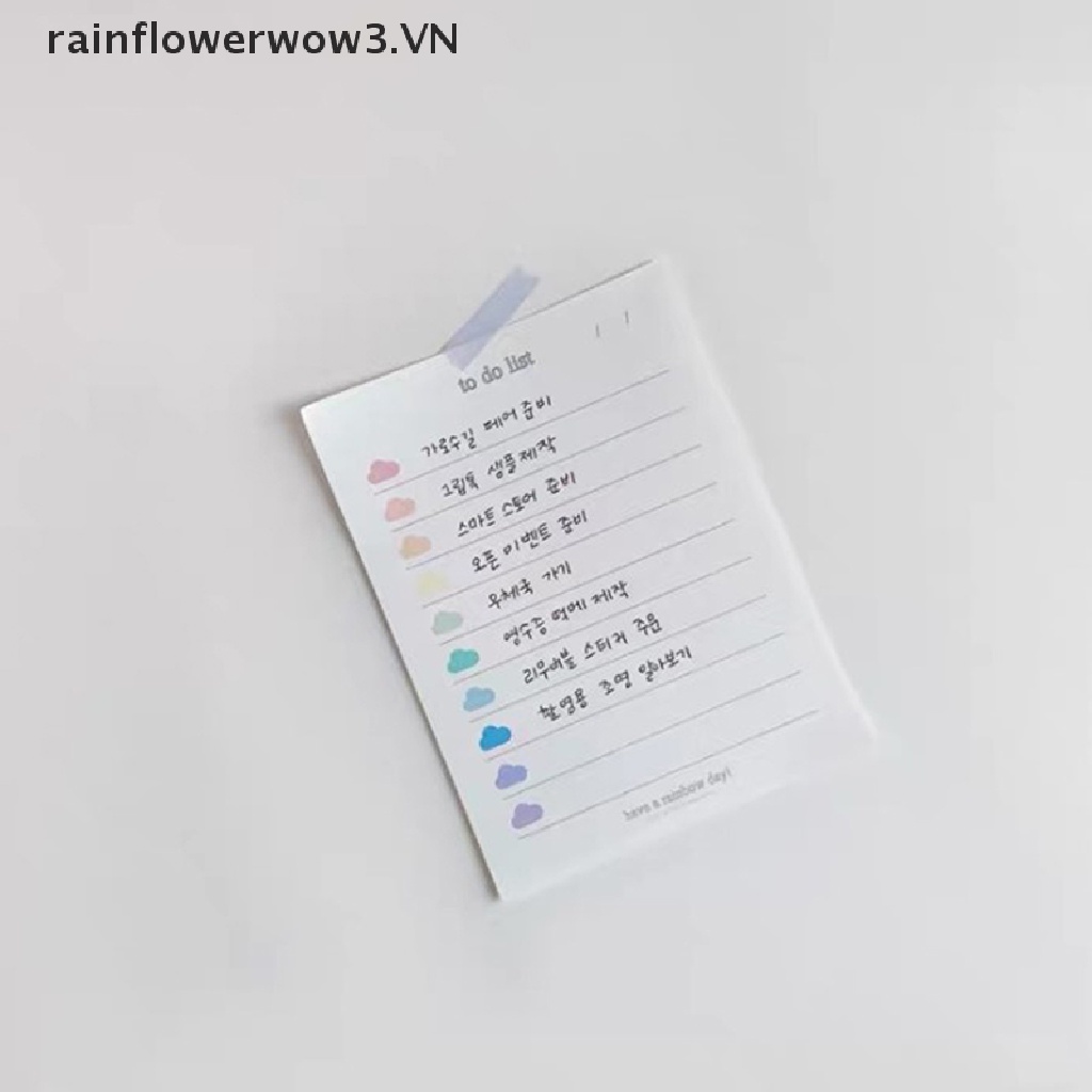 Set 50 Tấm Giấy Ghi Chú Hình Đám Mây Nhiều Màu Sắc Dễ Thương
