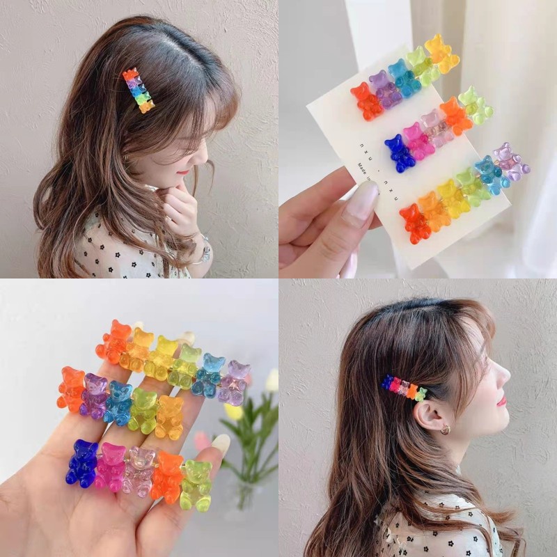 Kẹp Tóc Bản Lớn Màu Kẹo Ngọt Phong Cách Hàn Quốc Dễ Thương