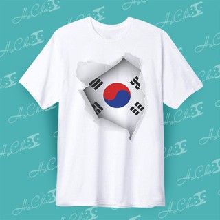 Áo Thun Cờ Hàn Quốc - Áo Rách HOT | Ảnh Thật - Vải Dày Đẹp - May Dây Cổ Hàng Xuất Khẩu