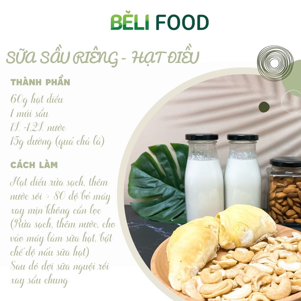 Hạt điều tươi sống nhân trắng vỡ Bình Phước 500g dùng nấu sữa hạt, muối vừng, ăn dặm cho bé, ăn chay, eatclean