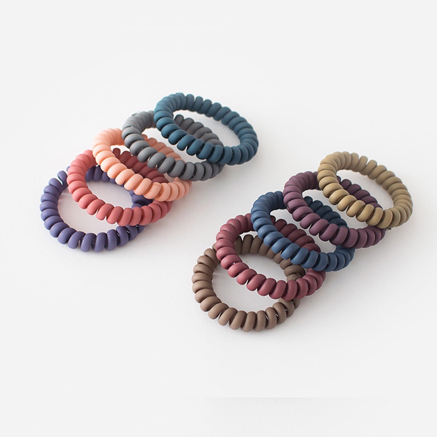 Dây buộc tóc nữ hình dây điện thoại - Set 5 dây cột tóc dễ thương, bền đẹp - NASI Store