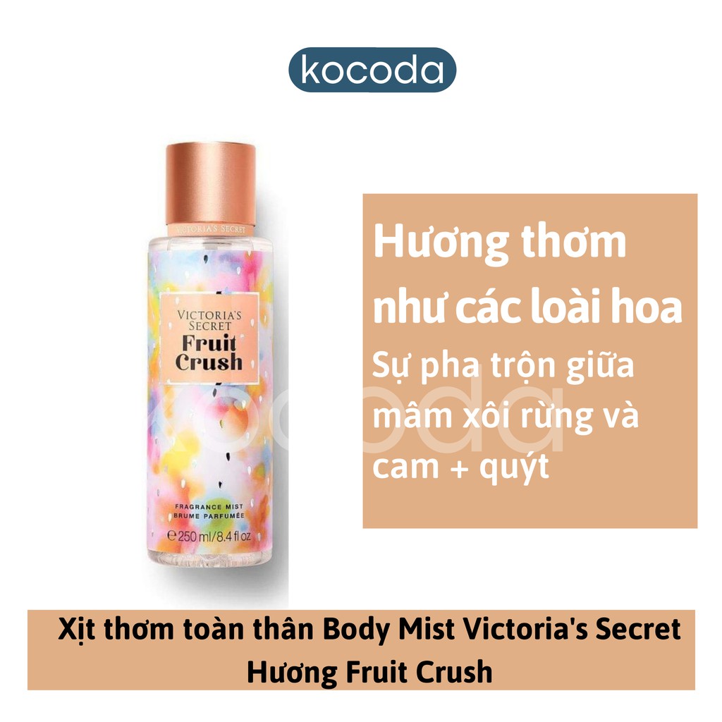 Xịt thơm toàn thân Body Mist Victoria's Secret 250m lưu hương lâu và dưỡng ẩm - KOCODA