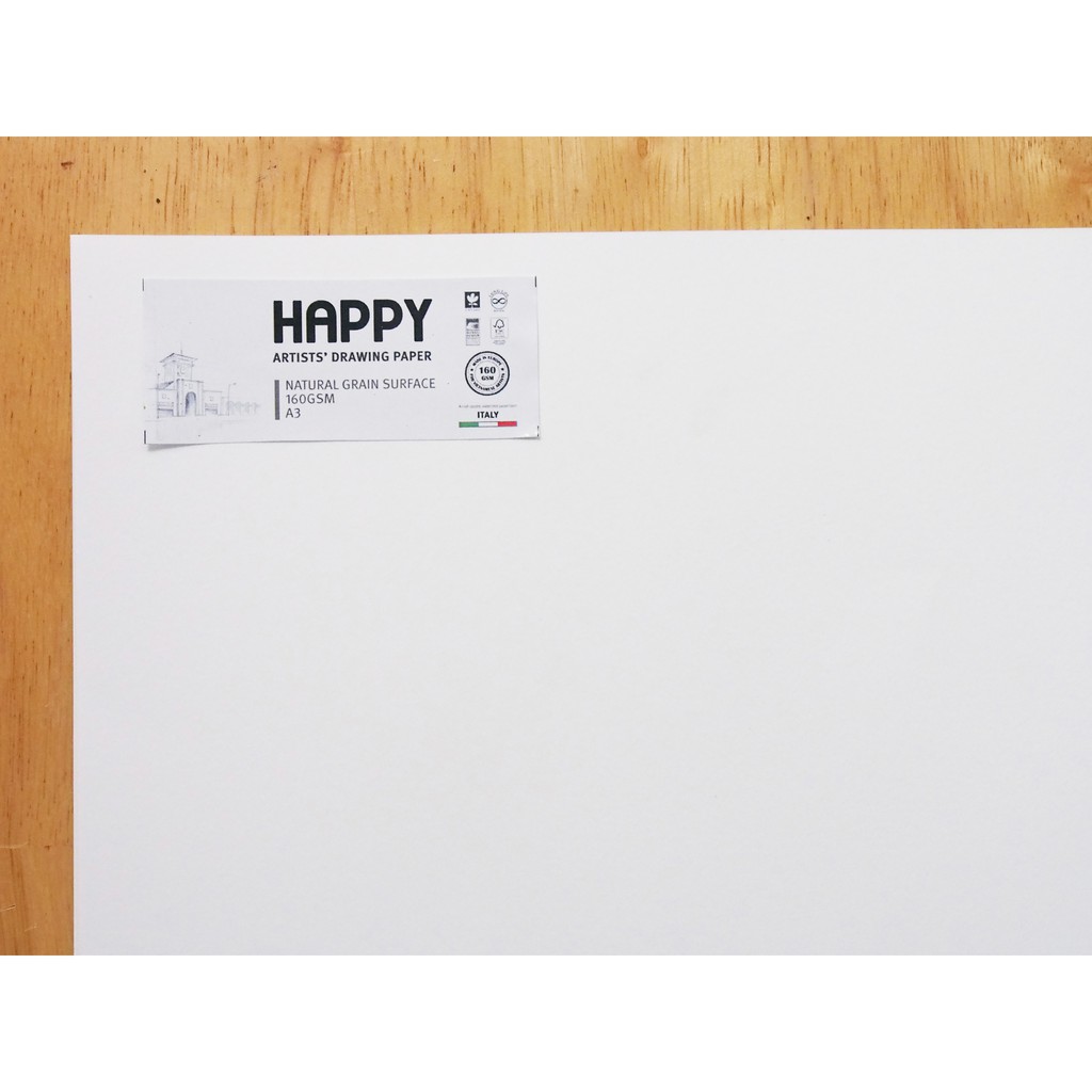 Giấy vẽ chì Happy 160gsm/200gsm - Xấp 10 tờ