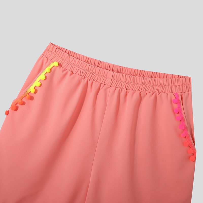 Set đồ INCERUN gồm áo khoác tay ngắn kèm quần short phối tua rua phong cách retro thời trang đi biển cho nam