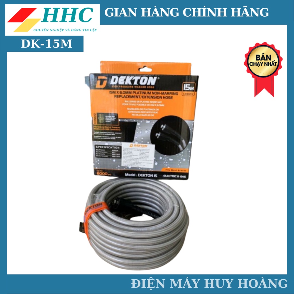 Dây xịt rửa xe, dây xịt cao cấp bọc dù DEKTON 15m và 20m