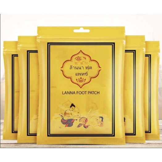 10 Miếng Dán Chân Thải Độc Detox Lanna Foot Patch