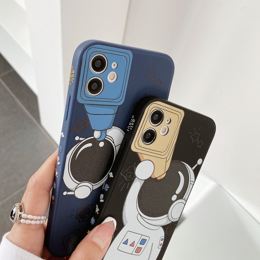 Ốp Điện Thoại Silicon Hình Phi Hành Gia Cho iPhone 13 11 12 Pro MAX Mini 6 6S 7 8 Plus 7plus 8plus 6plus 6splus 7+ 8+ X XR XS MAX