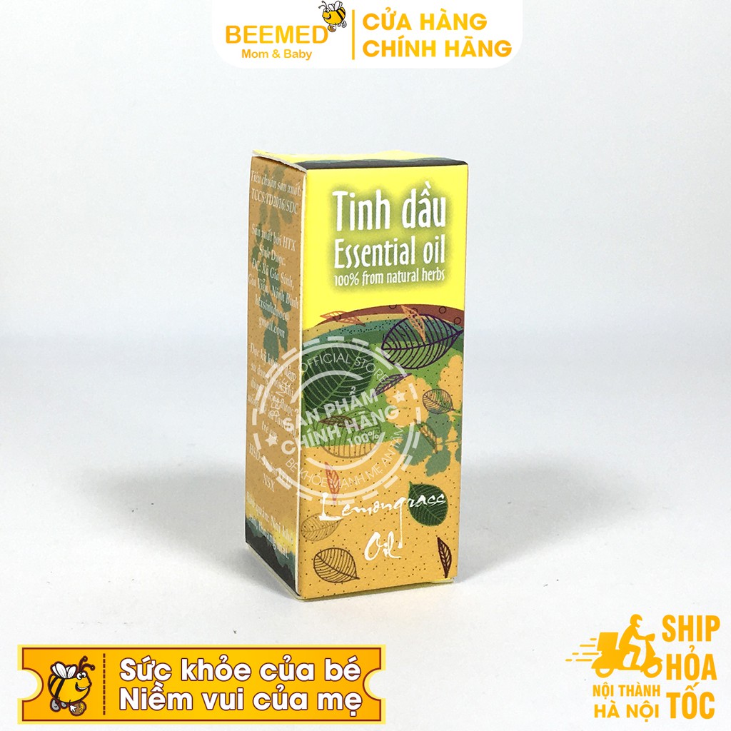 Tinh dầu Sả chanh Sinh dược - Đuổi muỗi , thơm phòng, xông khử mùi, giải cảm, Lọ 5ml tinh dầu xả nguyên chất