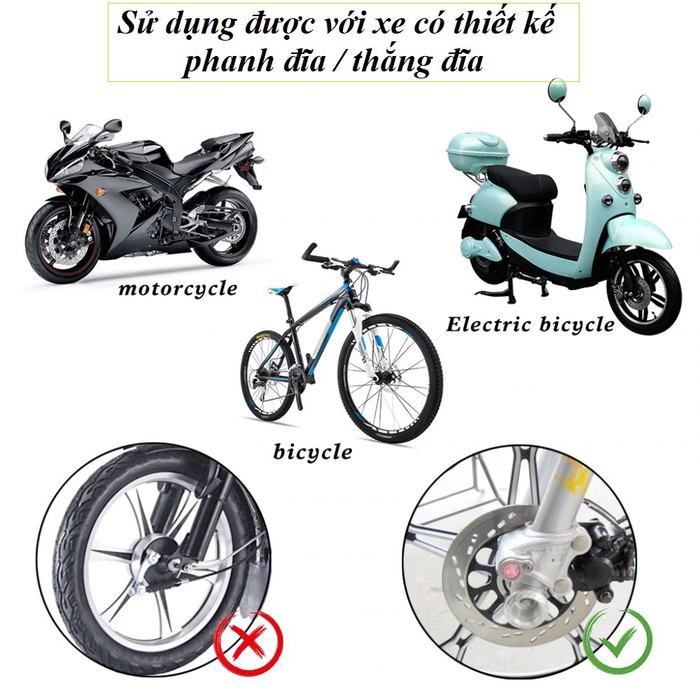 Khóa báo động chống trộm gắn đĩa xe máy xe đạp xe tay ga 110 (dB)