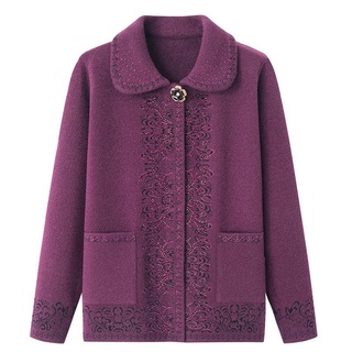 Áo Len Cổ Bẻ Cài Cúc Trung Niên