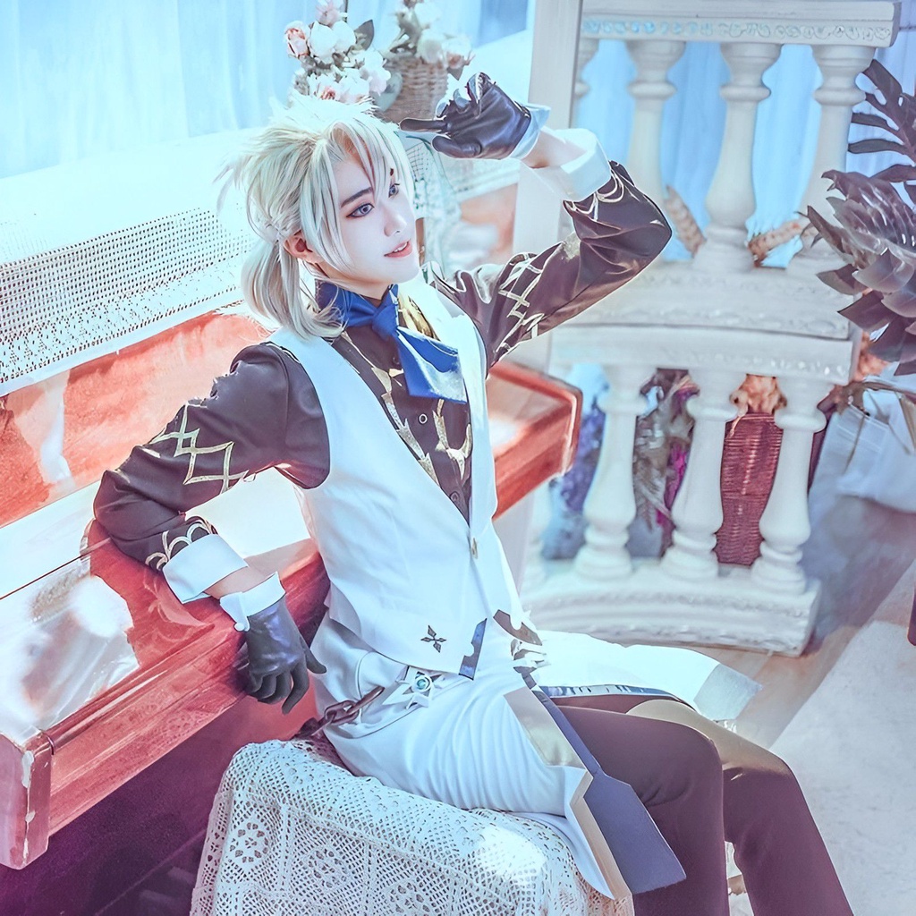 Genshin Bộ Đồ Hóa Trang Nhân Vật albedo Với Vải polyester Cho Người Lớn