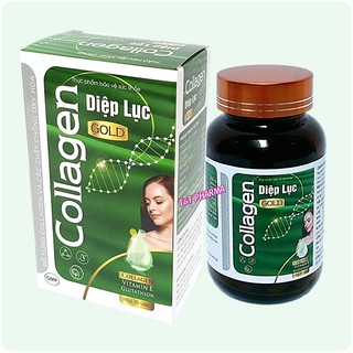 Viên uống làm đẹp da Collagen Diệp Lục Gold - Bổ sung collagen, vitamin E, diệp lục giúp giảm nám da, sạm da