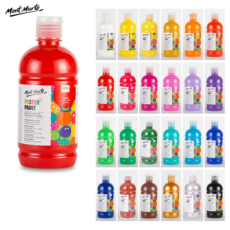 Màu Nước Poster Paint Mont Marte 500ml (Chai lẻ) FULL MÀU