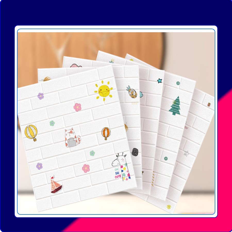 Xốp dán tường hoạt hình 3d cho trẻ em sẵn keo siêu dính | BigBuy360 - bigbuy360.vn