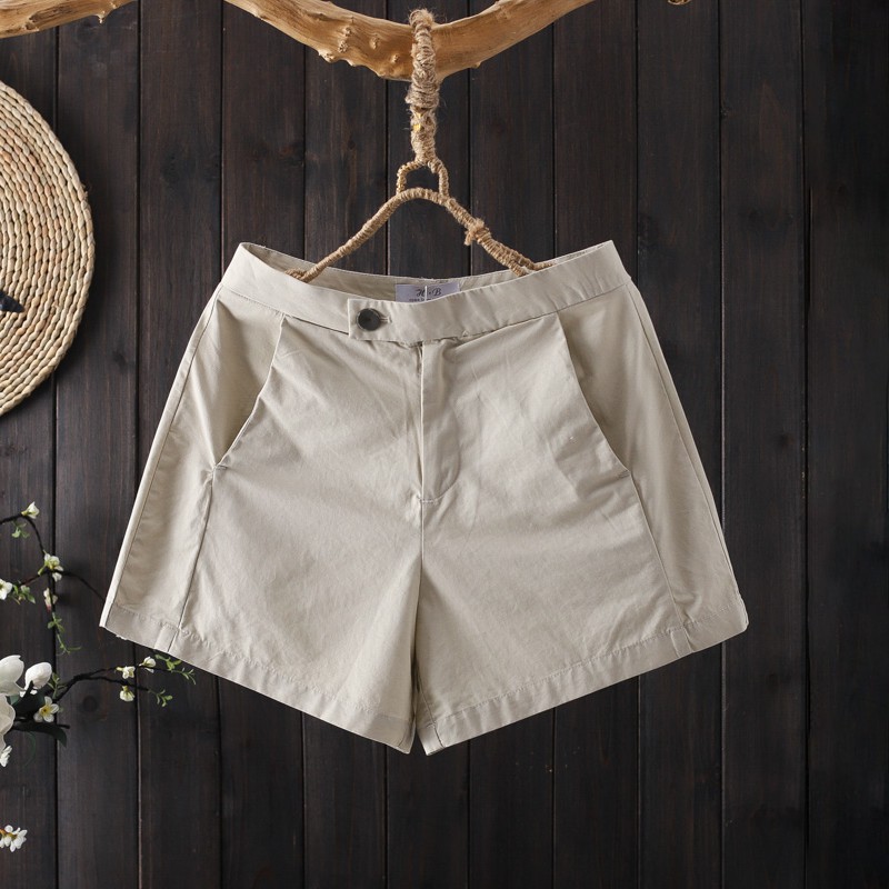 Quần đùi nữ mặc nhà-quần sooc nữ chất liệu kaki nhật mềm mịn  ( 40>68kg )QS10 | BigBuy360 - bigbuy360.vn