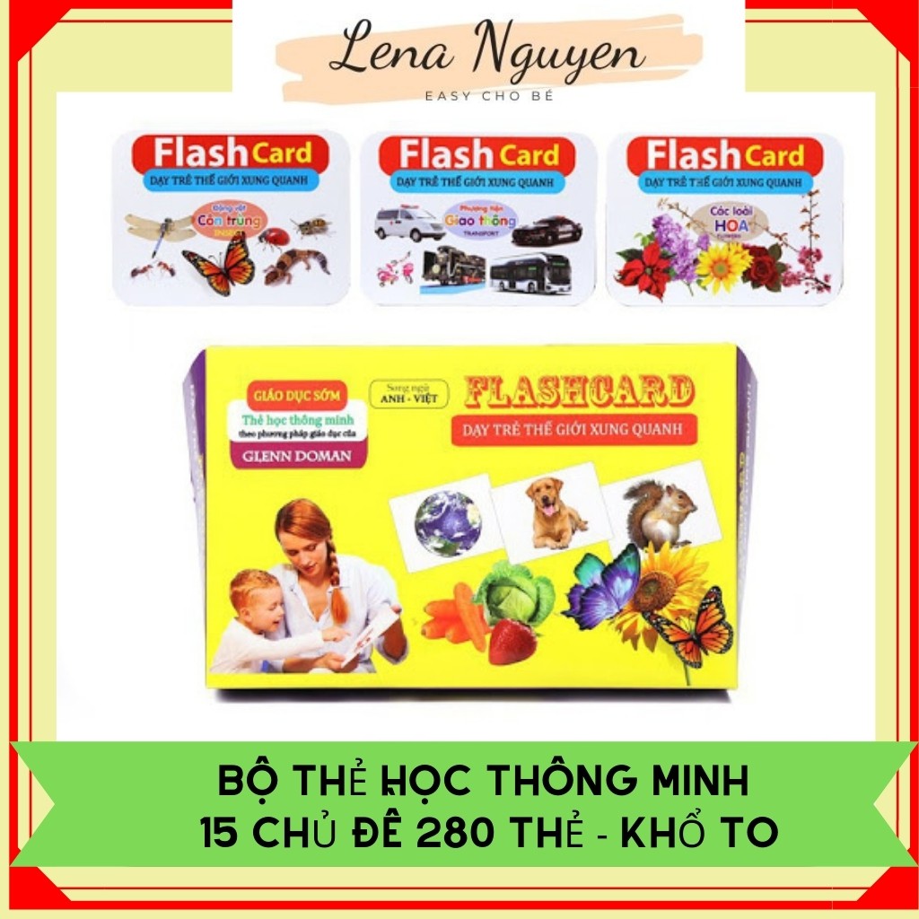 Flash card thế giới xung quanh 𝑭𝑹𝑬𝑬𝑺𝑯𝑰𝑷  Thẻ học thông minh cho bé