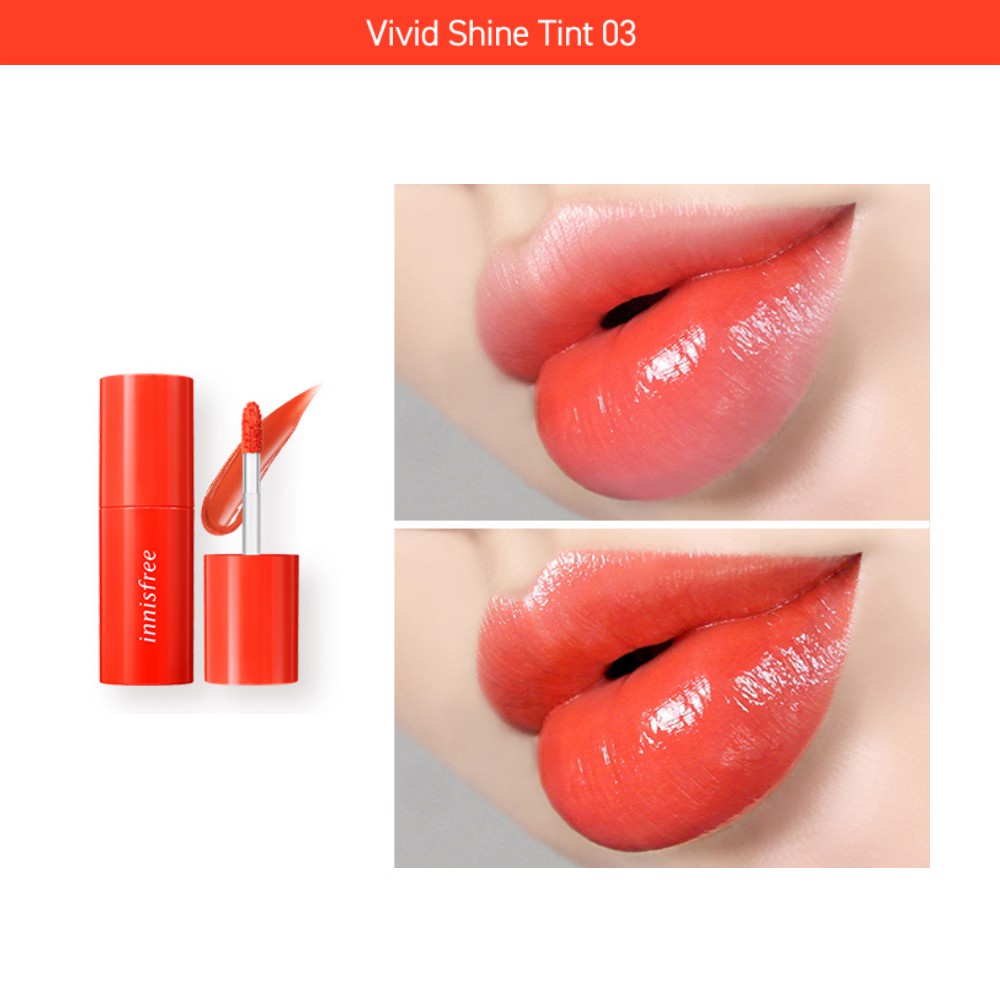 [Mã COSIF03 giảm 10% đơn 400K] Son môi lâu trôi dưỡng ẩm innisfree Vivid Shine Tint 4.5g